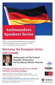 NPSIA - Ambassador of Germany - oct 22 2015 - for approval